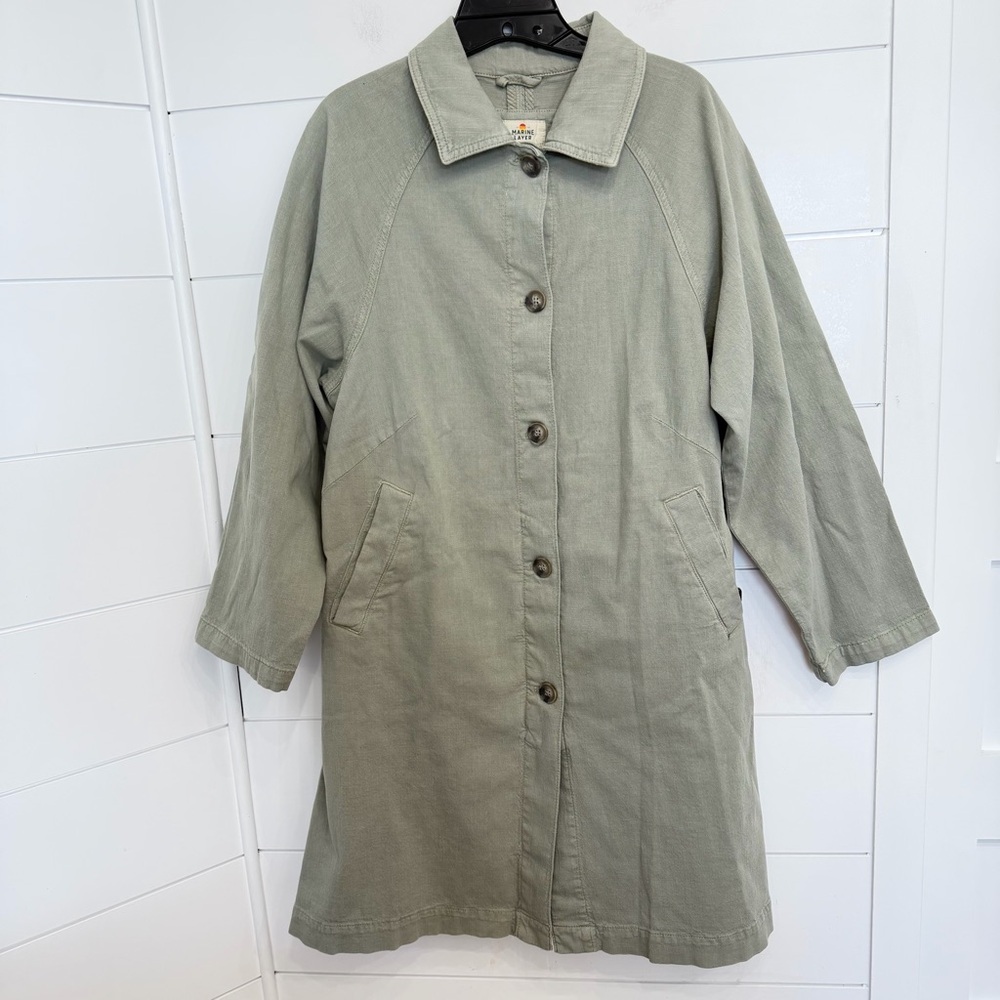 Marine Layer Shadow Kaisa Longline Coat Size Medium 23598 - Picture 5 of 15